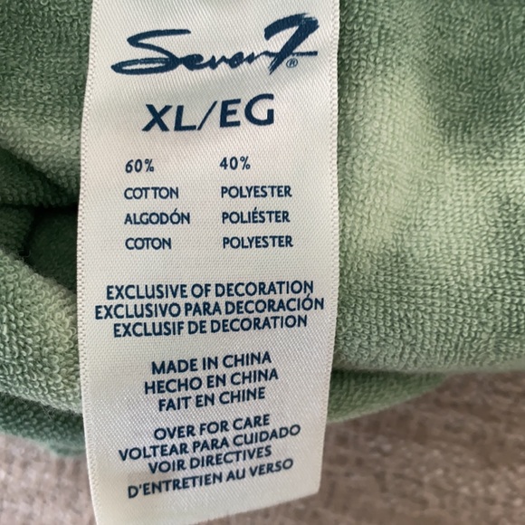 Seven7 green tie dye soft French terry cloth shorts Size XL. NWT - Picture 8 of 8